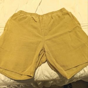 Corduroy shorts with elastic waist